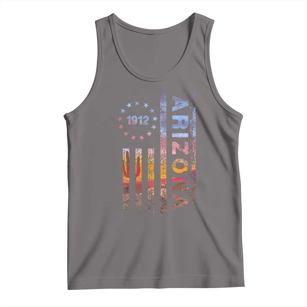 Arizona American Flag Pride Cactus Landscape Established 1912 Tank Top