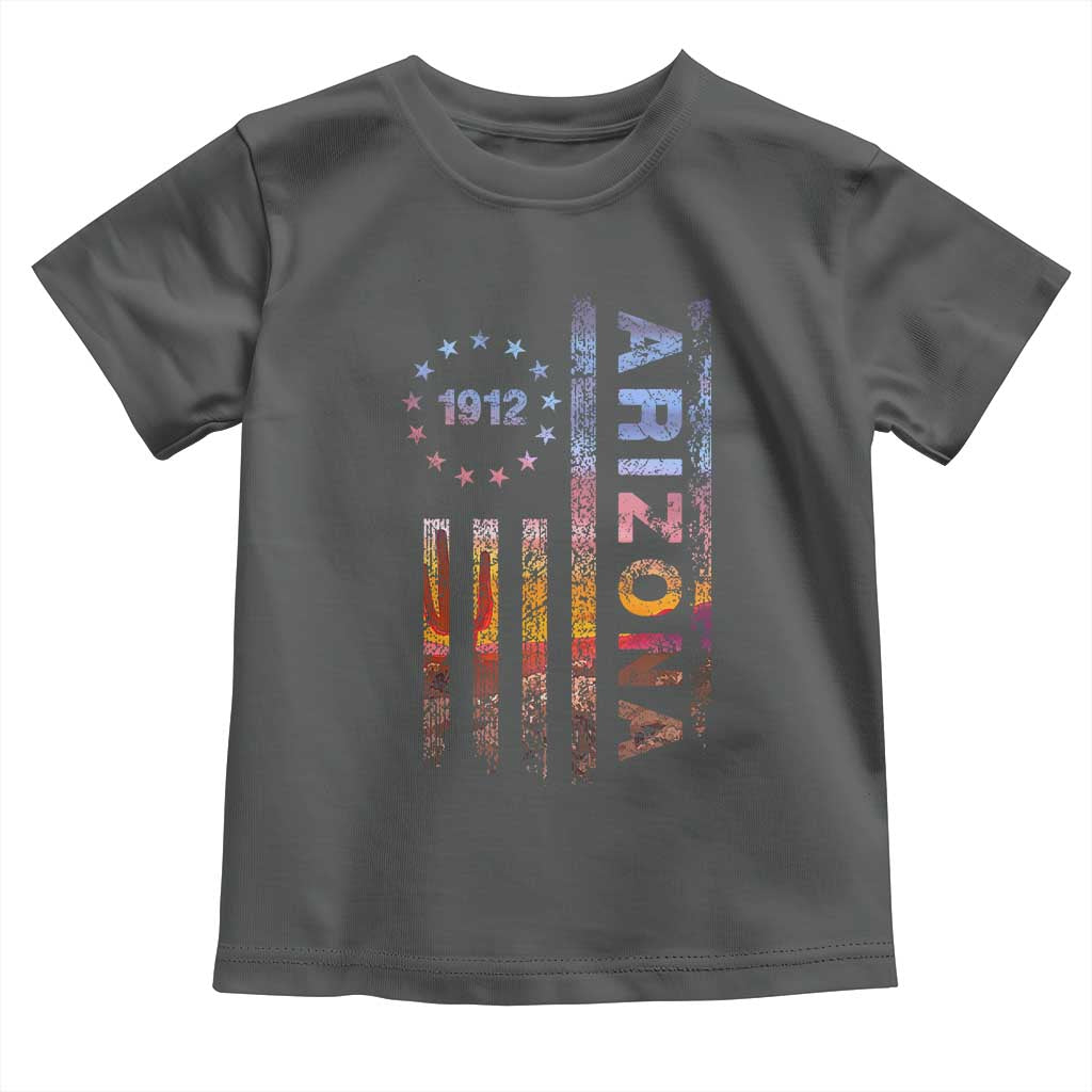 Arizona American Flag Pride Cactus Landscape Established 1912 Toddler T Shirt
