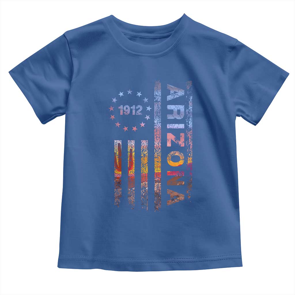Arizona American Flag Pride Cactus Landscape Established 1912 Toddler T Shirt