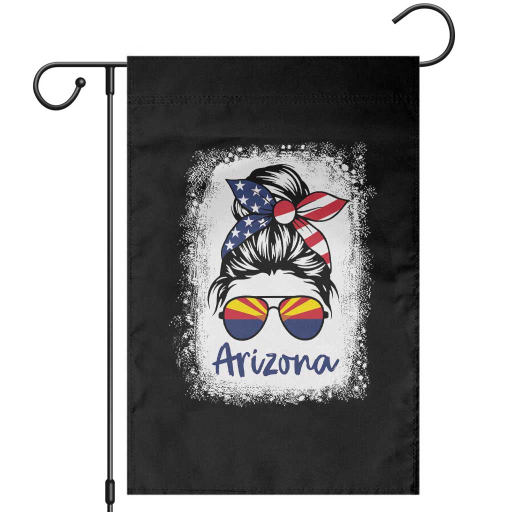 Arizona American Flag Messy Bun Pride Garden Flag TS14 Black Print Your Wear