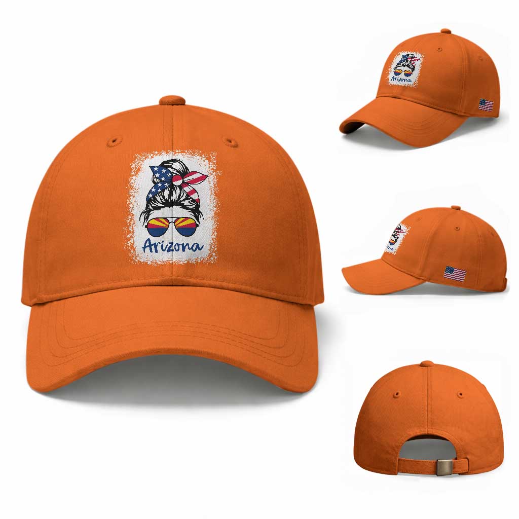 Arizona American Flag Messy Bun Pride Baseball Cap