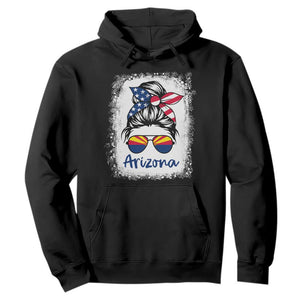Arizona American Flag Messy Bun Pride Hoodie