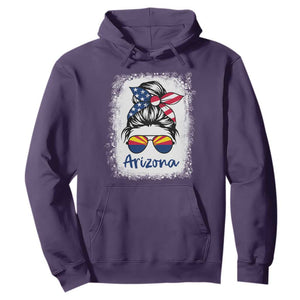 Arizona American Flag Messy Bun Pride Hoodie