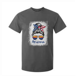 Arizona American Flag Messy Bun Pride T Shirt For Kid