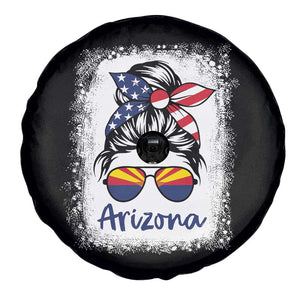 Arizona American Flag Messy Bun Pride Spare Tire Cover TS14 Print Your Wear