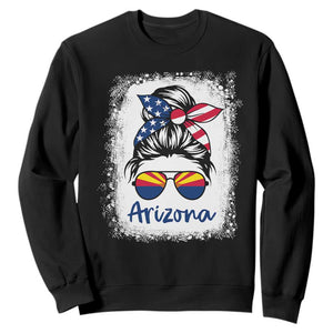Arizona American Flag Messy Bun Pride Sweatshirt