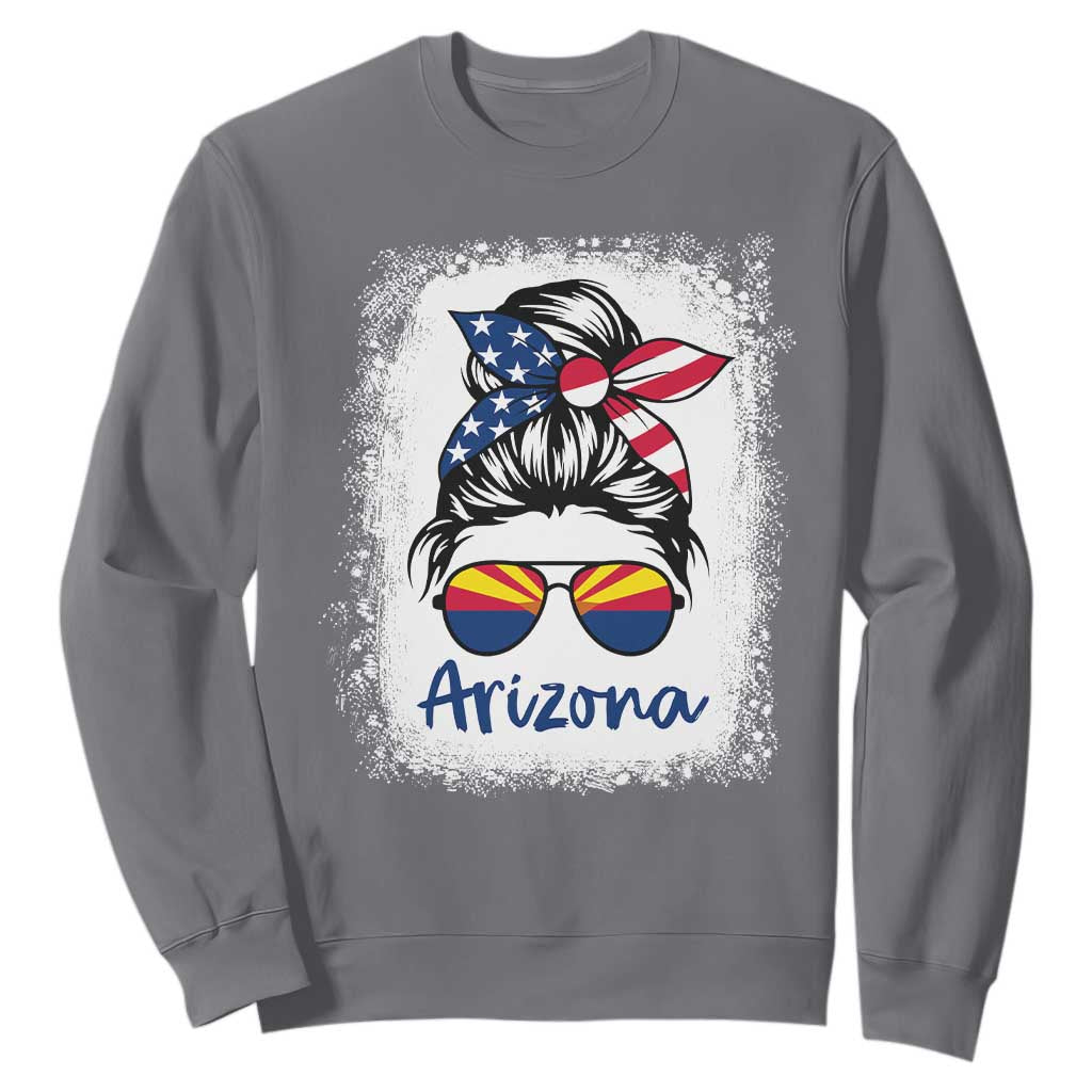 Arizona American Flag Messy Bun Pride Sweatshirt