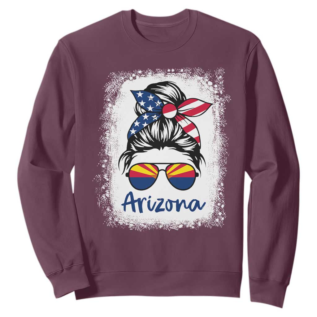Arizona American Flag Messy Bun Pride Sweatshirt