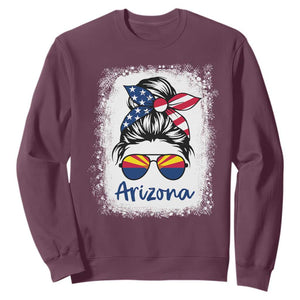 Arizona American Flag Messy Bun Pride Sweatshirt