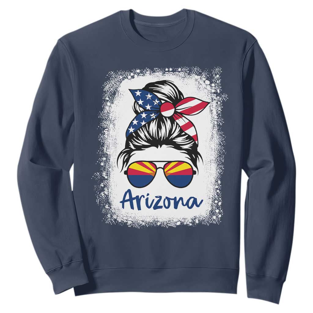 Arizona American Flag Messy Bun Pride Sweatshirt