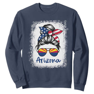 Arizona American Flag Messy Bun Pride Sweatshirt