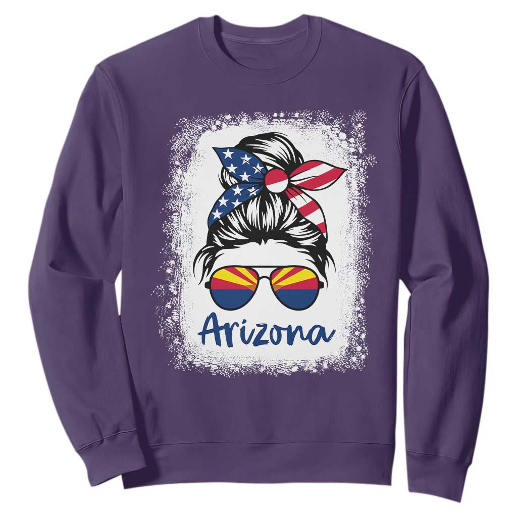 Arizona American Flag Messy Bun Pride Sweatshirt