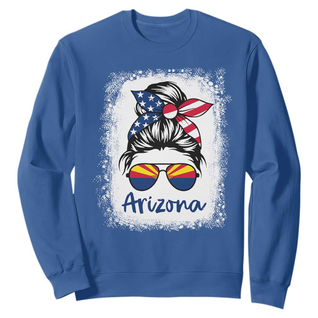 Arizona American Flag Messy Bun Pride Sweatshirt