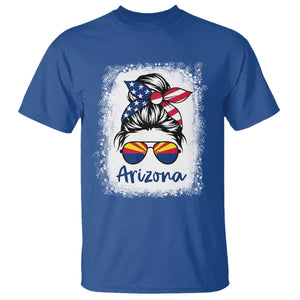 Arizona American Flag Messy Bun Pride T Shirt