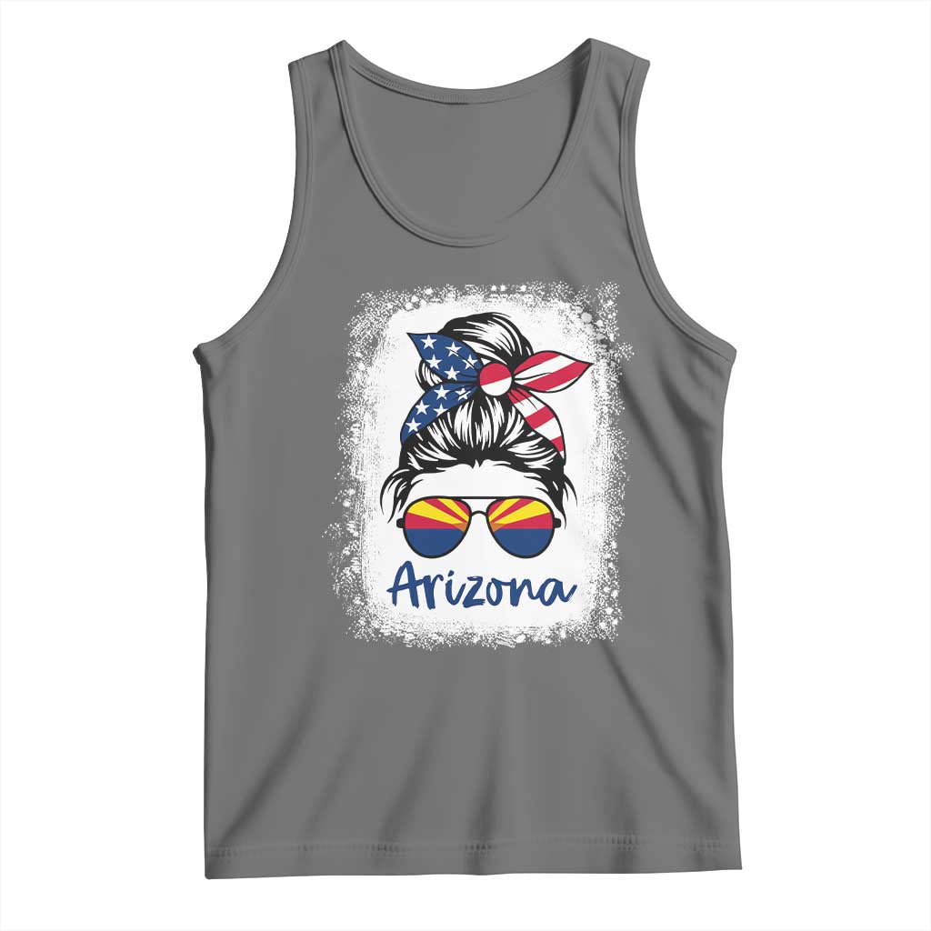 Arizona American Flag Messy Bun Pride Tank Top