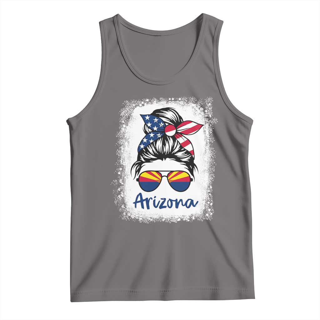 Arizona American Flag Messy Bun Pride Tank Top