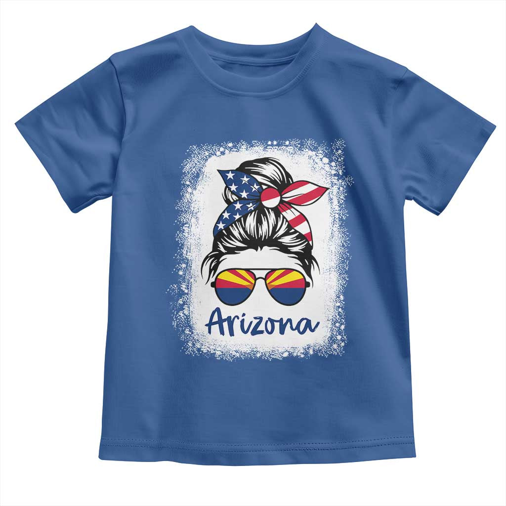 Arizona American Flag Messy Bun Pride Toddler T Shirt