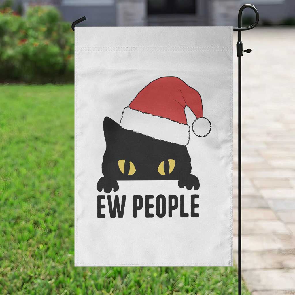 Funny Cat Christmas Garden Flag Ew People Anti Social Grumpy Cat Xmas TS14 Print Your Wear