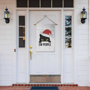 Funny Cat Christmas Garden Flag Ew People Anti Social Grumpy Cat Xmas TS14 Print Your Wear