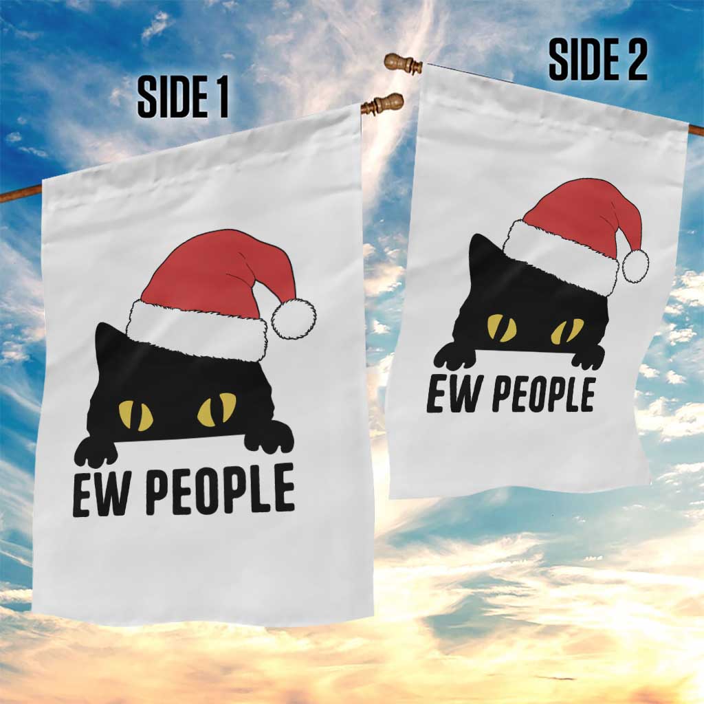 Funny Cat Christmas Garden Flag Ew People Anti Social Grumpy Cat Xmas TS14 Print Your Wear