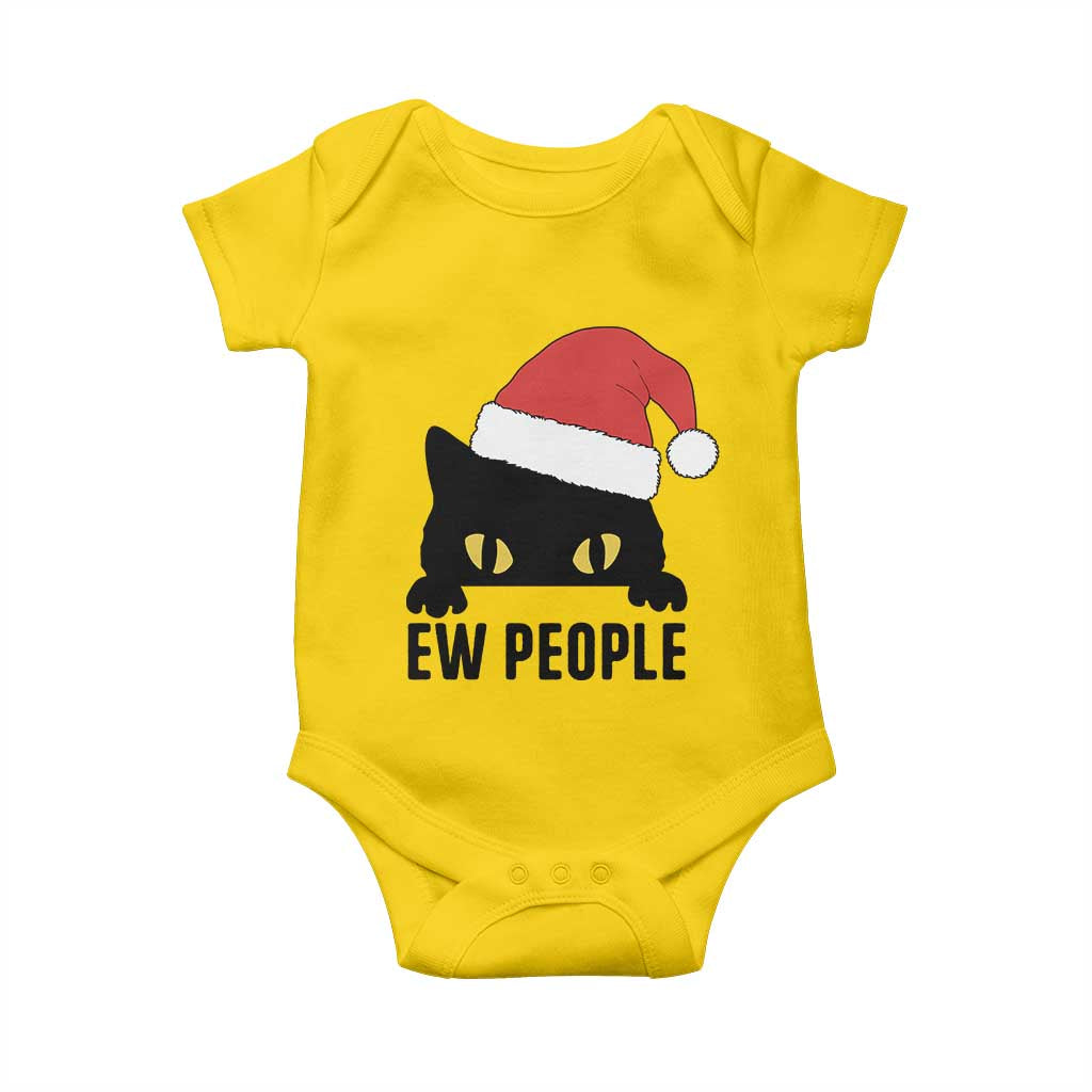 Funny Cat Christmas Baby Onesie Ew People Anti Social Grumpy Cat Xmas TS14 Daisy Print Your Wear