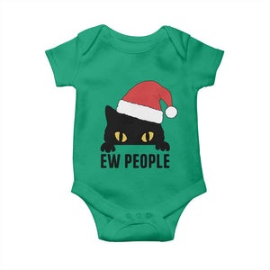 Funny Cat Christmas Baby Onesie Ew People Anti Social Grumpy Cat Xmas TS14 Irish Green Print Your Wear