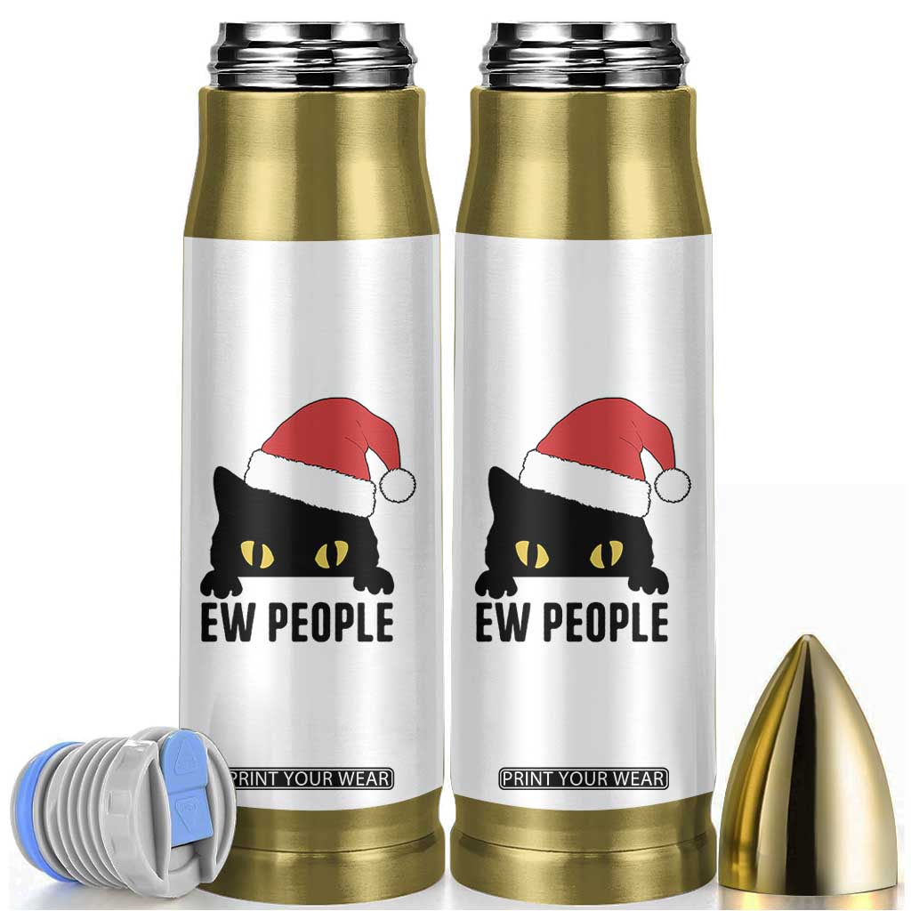 Funny Cat Christmas Bullet Tumbler Ew People Anti Social Grumpy Cat Xmas TS14 White Print Your Wear