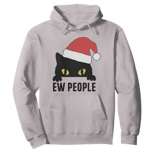 Funny Cat Christmas Hoodie Ew People Anti Social Grumpy Cat Xmas TS14 Ice Gray Print Your Wear