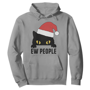 Funny Cat Christmas Hoodie Ew People Anti Social Grumpy Cat Xmas TS14 Sport Gray Print Your Wear