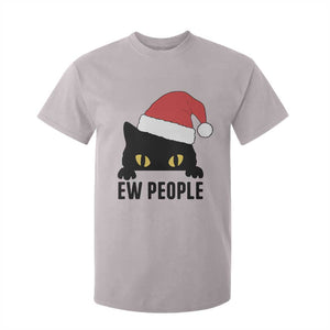 Funny Cat Christmas T Shirt For Kid Ew People Anti Social Grumpy Cat Xmas TS14 Ice Gray Print Your Wear
