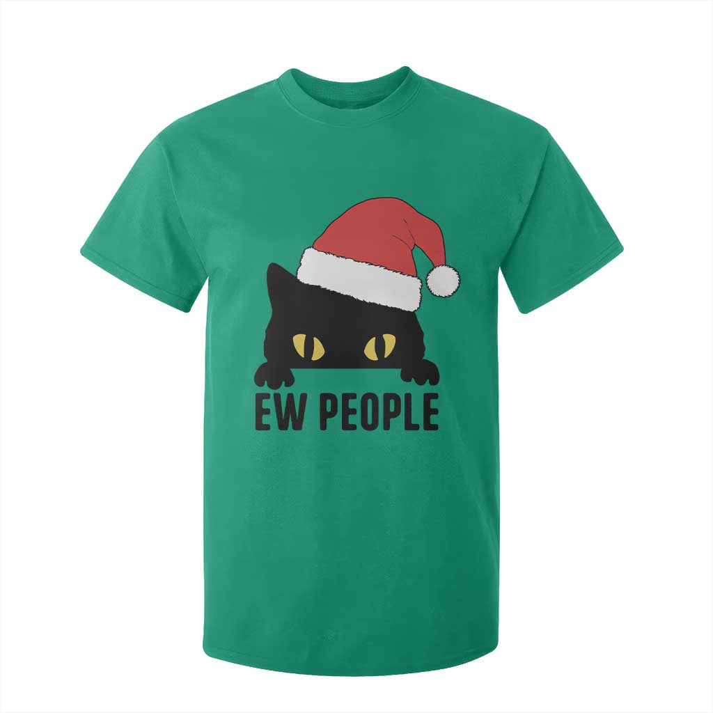 Funny Cat Christmas T Shirt For Kid Ew People Anti Social Grumpy Cat Xmas TS14 Irish Green Print Your Wear