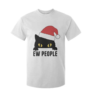 Funny Cat Christmas T Shirt For Kid Ew People Anti Social Grumpy Cat Xmas TS14 White Print Your Wear