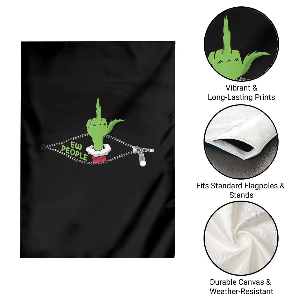Funny Elf Hand Christmas Garden Flag Ew People Anti Socaial Xmas TS14 Print Your Wear