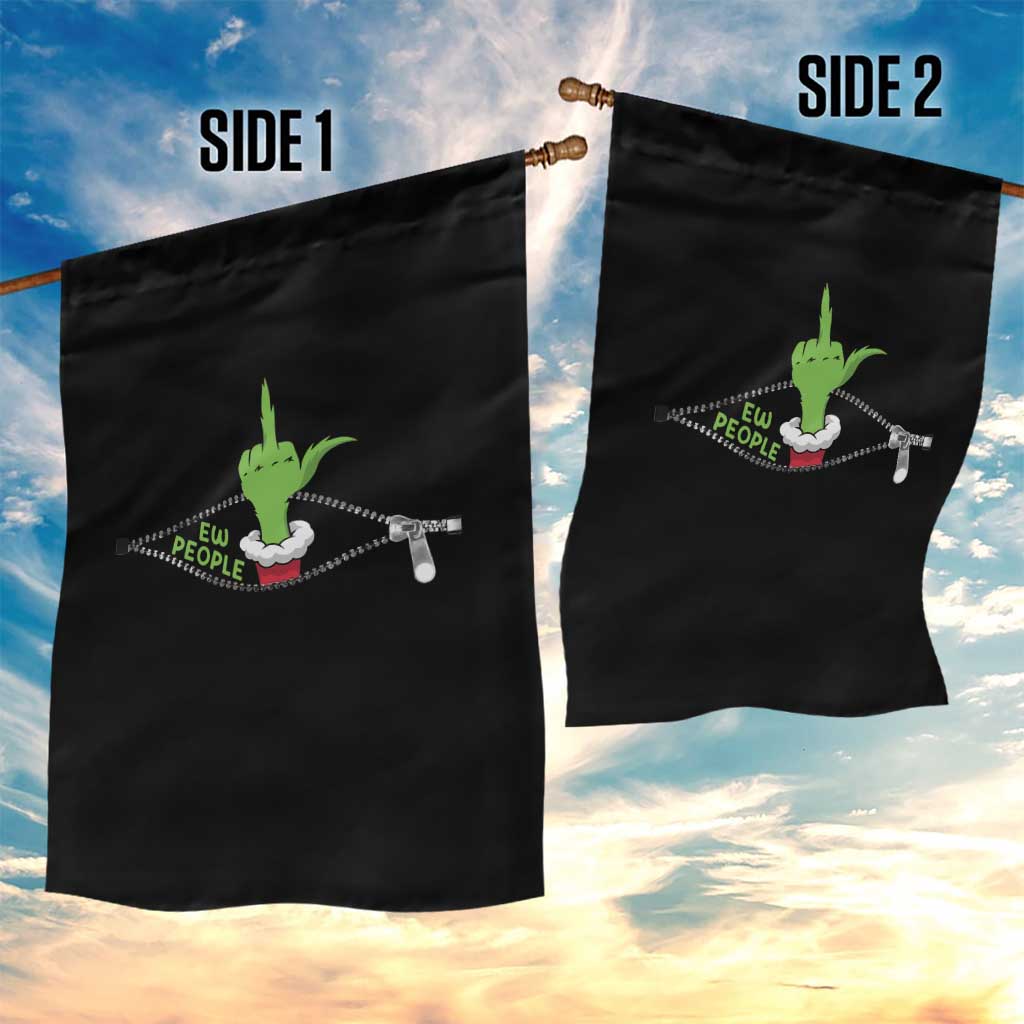 Funny Elf Hand Christmas Garden Flag Ew People Anti Socaial Xmas TS14 Print Your Wear