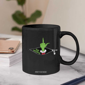 Funny Elf Hand Christmas Coffee Mug Ew People Anti Socaial Xmas TS14 Print Your Wear