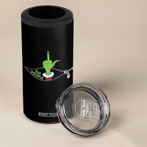 Funny Elf Hand Christmas 4 in 1 Can Cooler Tumbler Ew People Anti Socaial Xmas TS14 Print Your Wear