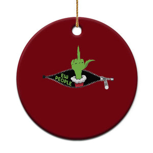 Funny Elf Hand Christmas Ceramic Ornament Ew People Anti Socaial Xmas TS14 1pc Red Print Your Wear