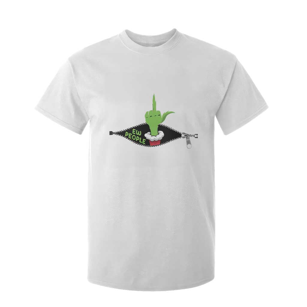 Funny Elf Hand Christmas T Shirt For Kid Ew People Anti Socaial Xmas TS14 White Print Your Wear