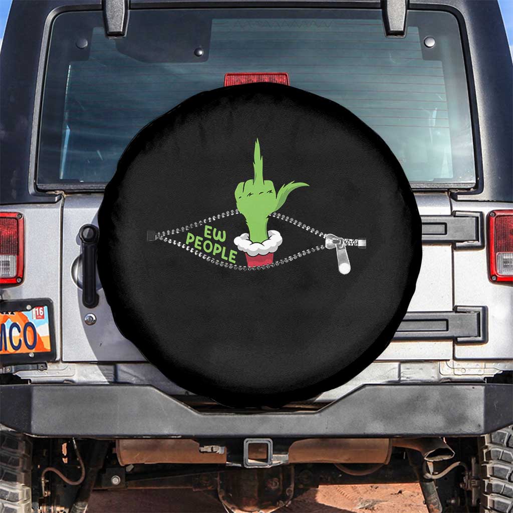 Funny Elf Hand Christmas Spare Tire Cover Ew People Anti Socaial Xmas TS14 No hole Black Print Your Wear