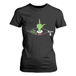 Funny Elf Hand Christmas T Shirt For Women Ew People Anti Socaial Xmas TS14 Black Print Your Wear