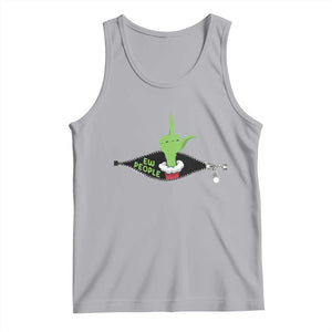 Funny Elf Hand Christmas Tank Top Ew People Anti Socaial Xmas TS14 Athletic Heather Print Your Wear