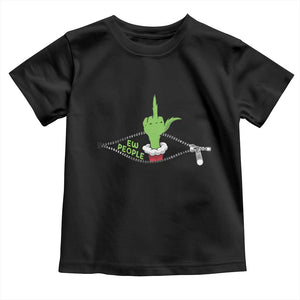 Funny Elf Hand Christmas Toddler T Shirt Ew People Anti Socaial Xmas TS14 Black Print Your Wear