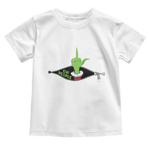 Funny Elf Hand Christmas Toddler T Shirt Ew People Anti Socaial Xmas TS14 White Print Your Wear