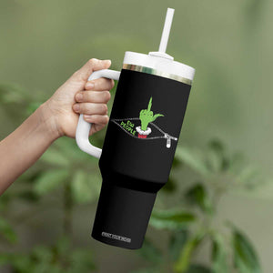 Funny Elf Hand Christmas Tumbler With Handle Ew People Anti Socaial Xmas TS14 Print Your Wear