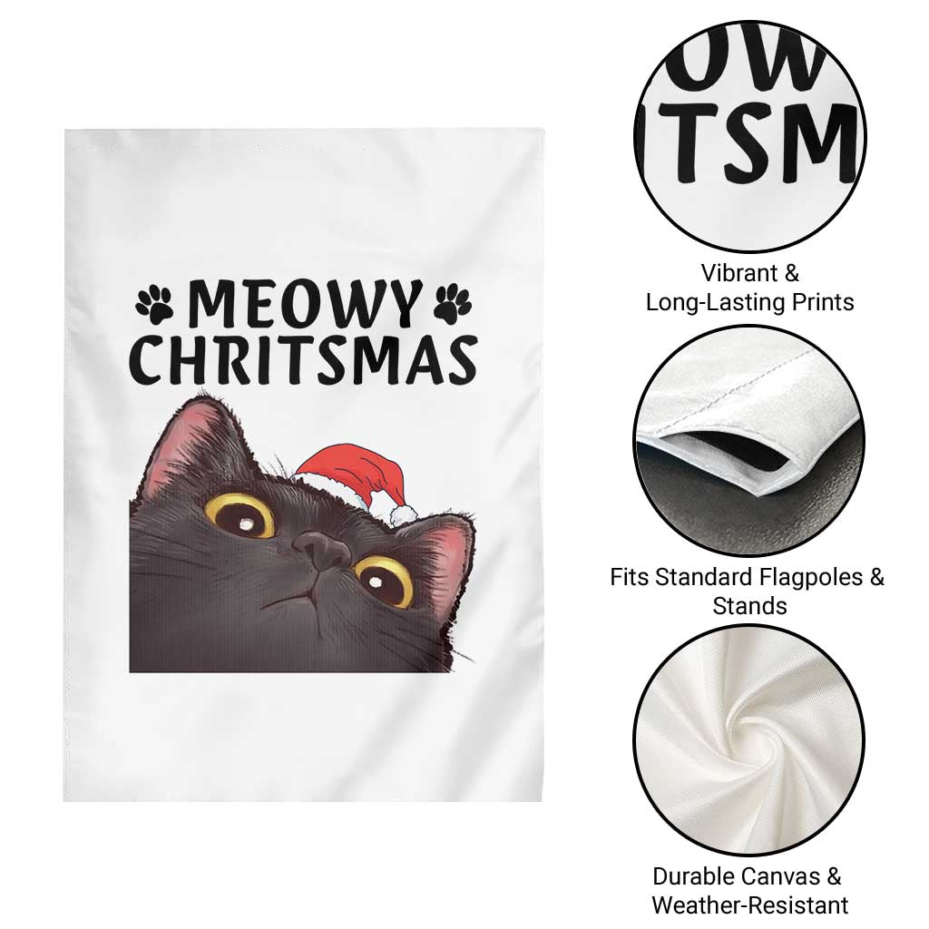 Funny Black Cat Christmas Garden Flag Cute Kitty Xmas TS14 Print Your Wear