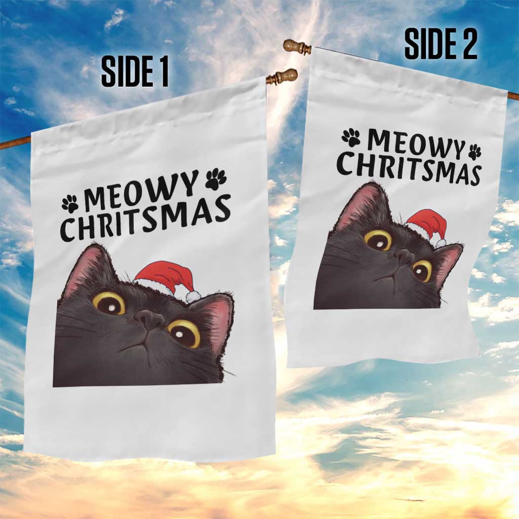 Funny Black Cat Christmas Garden Flag Cute Kitty Xmas TS14 Print Your Wear