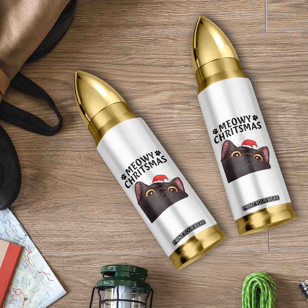 Funny Black Cat Christmas Bullet Tumbler Cute Kitty Xmas TS14 Print Your Wear
