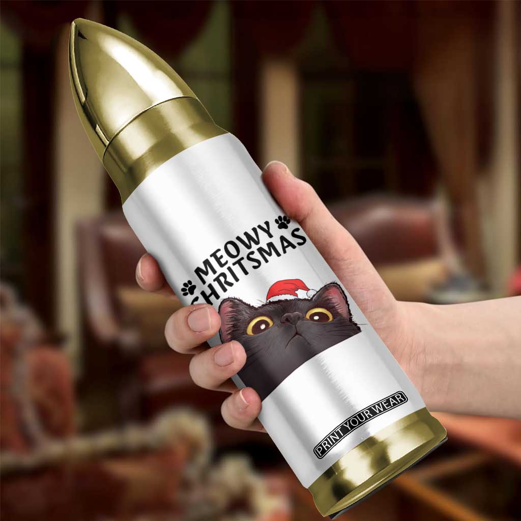 Funny Black Cat Christmas Bullet Tumbler Cute Kitty Xmas TS14 Print Your Wear