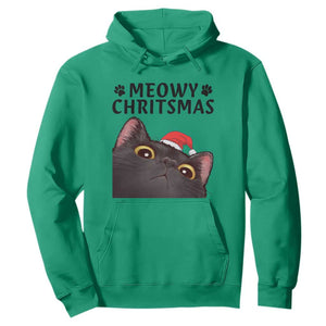 Funny Black Cat Christmas Hoodie Cute Kitty Xmas TS14 Irish Green Print Your Wear