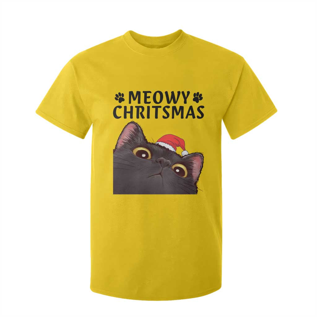 Funny Black Cat Christmas T Shirt For Kid Cute Kitty Xmas TS14 Daisy Print Your Wear